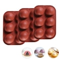 thumbnail image 1 of Labymos 3PCS 6 Holes Silicone Mold Hemispherical Baking Mold Round Shape Half Sphere Mold Non, 1 of 8