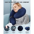 thumbnail image 2 of Almohada de viaje para cuello BLABOK inflable con soporte 360° azul, 2 of 7