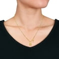 thumbnail image 6 of Everly Women's Yellow Silver Lock and Key Necklace and Bracelet Set - 20 in + 7.5 in, 6 of 9