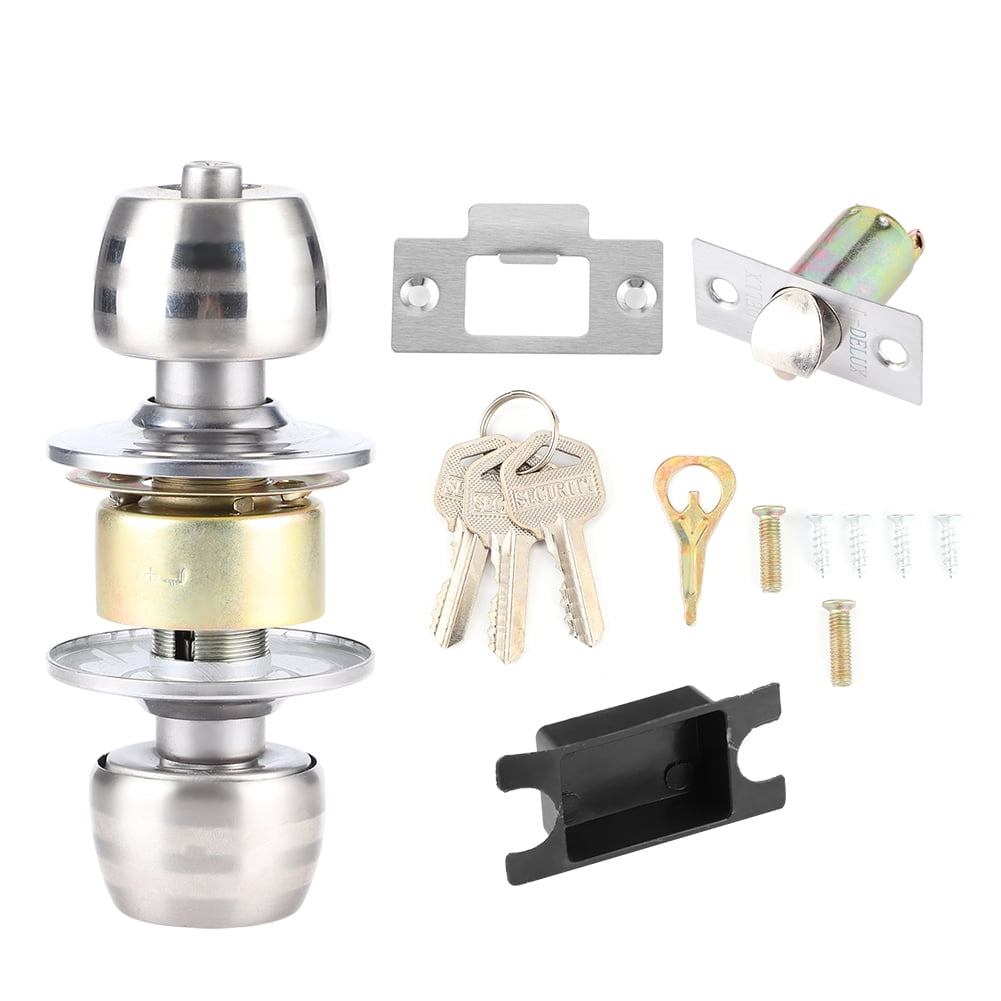 OTVIAP External Door Knob With Lock, Small And Concise Household