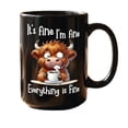 thumbnail image 2 of Swiftyle 2 Pcs Highland Cow Mug Funny Gift Ceramic Coffee Cup Unique Design Home Office Use, 2 of 7