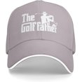 thumbnail image 1 of The Golf Father Unisex Vintage Washed Baseball Cap Adjustable Dad Hat Black, 1 of 7
