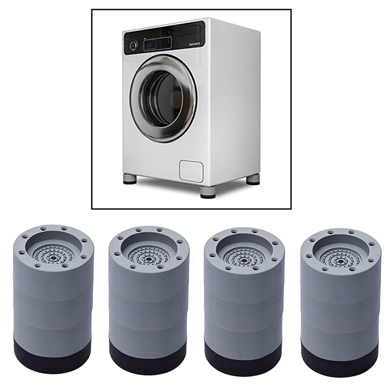 WLPZXP 4Pc Anti Vibration Pads Washer & Dryer Pedestals Fit All Machines Protects Floor Gray 8.5cm