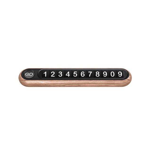 Riwesomey Tarjeta de número temporal con botón, luz nocturna, placa de números de coche, etiqueta de Metal, pegatina de piedra imán, señal luminosa de Kits de molduras para tableros de Nuez Riwesomey VI022102-01
