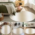 thumbnail image 6 of Beige White Ombre 6ft Round Rug, Abstract Art Modern Cream Gradient Non-Skid Rubber Backing Large Area Rugs - Living Room Bedroom Home Office, Indoor Floor Mat Carpets Washable Rug, 6 of 9