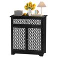 thumbnail image 1 of TOYTEXX Buffet Sideboard Cabinet with Drawer & Patterned Doors for Kitchen or Living Room –Black, 1 of 5