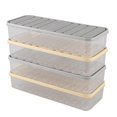 thumbnail image 1 of 4 Pcs Set Refrigerator Food Preservation Storage Box Plastic Freezer Space Saver Food Container Org, 1 of 5