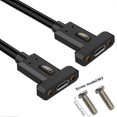 thumbnail image 4 of 1m USB 4.0 Type-C Female to Female Extension Cable 240W 8K 40Gbps Data Transfer with Panel Mount, 4 of 5