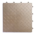thumbnail image 1 of Big Floors RaceDeck - Azulejos modulares entrelazados para suelo de garaje con diseño de placa de diamante (beige, 48 unidades de 12 x 12 pulgadas), 1 of 1