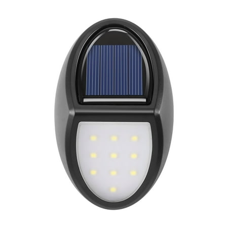 

Solar Wall Light Outdoor 10 LEDs Light Garden Solar Powered Wall Sconce Wireless Lamp Waterproof Lighting for Patio Yard Fence House Front Door Gate (White Light)