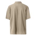 thumbnail image 5 of LRGSHF Men's Button Down Short Sleeve Shirts Palm Tree Tops Summer Casual Comfortable Tropical Beach Blouse with Chest Pocket Lightweight Breathable Vacation Shirt, 5 of 5