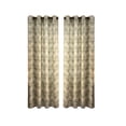 thumbnail image 2 of PYURTEP Boho Curtains, Semi-Blackout Sheer Curtains, Green Textured Drapes with Colorful Bohemian Print for Bedroom, Living Room, Boho Decor, 2 of 7