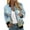 Light Blue, variant on CILENON Bomber Jacket Women Autumn Fashion Leisure Square Thin Pocket Jacket Blouse Coat Baseball Top (Yellow,XL)