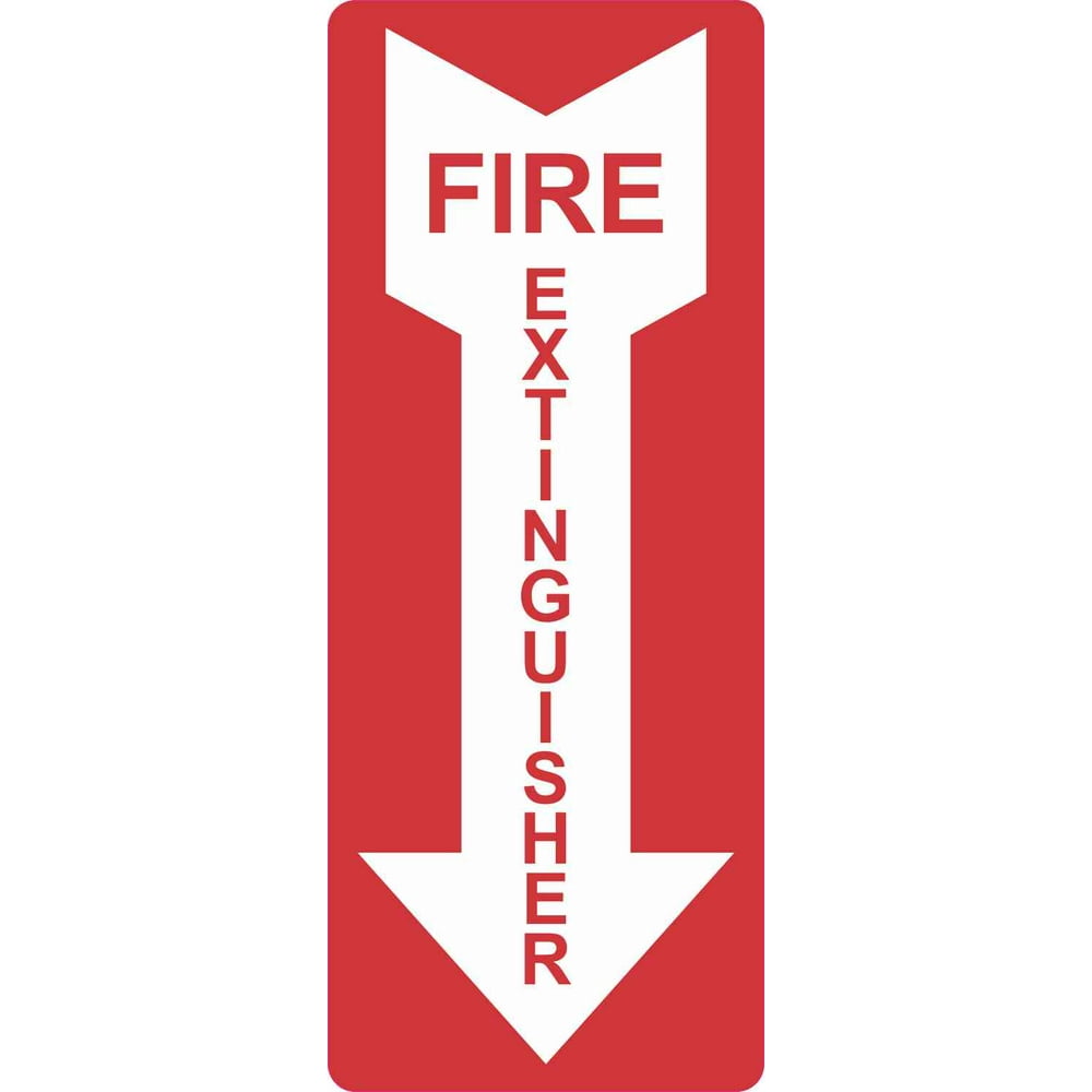 4in x 10in Fire Extinguisher Sticker Vinyl Emergency Business Sign