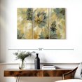 thumbnail image 3 of Elephant Stock Secret Garden Blooms Wall Art - Horizontal Multi Panel Canvas - Living Room Wall Decor - Abstract Multi Panel - Blue And Yellow Decor By Silvia Vassileva - 38" x 24", 3 of 8