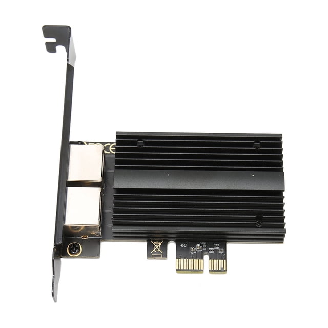 Gigabit Ethernet Card, 2.5Gbps Gold Plated Pin PCIe Card Fast Cooling for Server