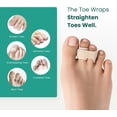 thumbnail image 4 of Welnove Hammer Toe Straightener - 16 Pack Broken Toe Wraps - Hammer Toe Corrector for Women - Toe Splints for Crooked Toes, Curled Toes, Bent Toes - (Small, Beige), 4 of 7