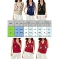 thumbnail image 6 of Women's V-neck Button Christmas Knit Vest Sleeveless Christmas Print Cardigan Tops Crochet Tank, 6 of 6