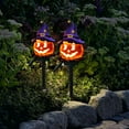 thumbnail image 5 of Halloween Solar Lights Outdoor 18 Inch Purple Ghost Stake, Solar Powered Pathway Light Auto On/Off Waterproof Resin for Garden Yard Decor, 5 of 7