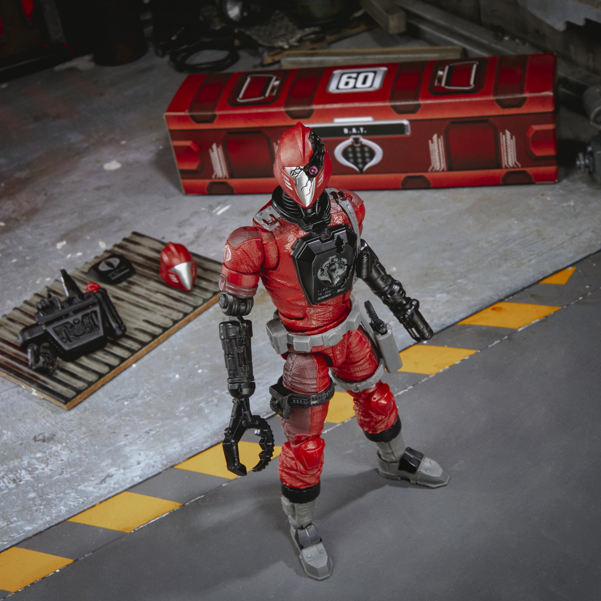G.I. Joe Classified Series CRIMSON B.A.T. Action Figure, Custom Package Art