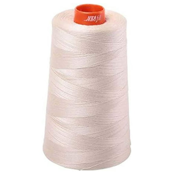 Mako 50 Wt 100% Cotton Thread - 6452 Yard Cone, Light Beige 2310 - Quilting, Piecing, Applique, Embroidery, Long-Arm - Long Staple