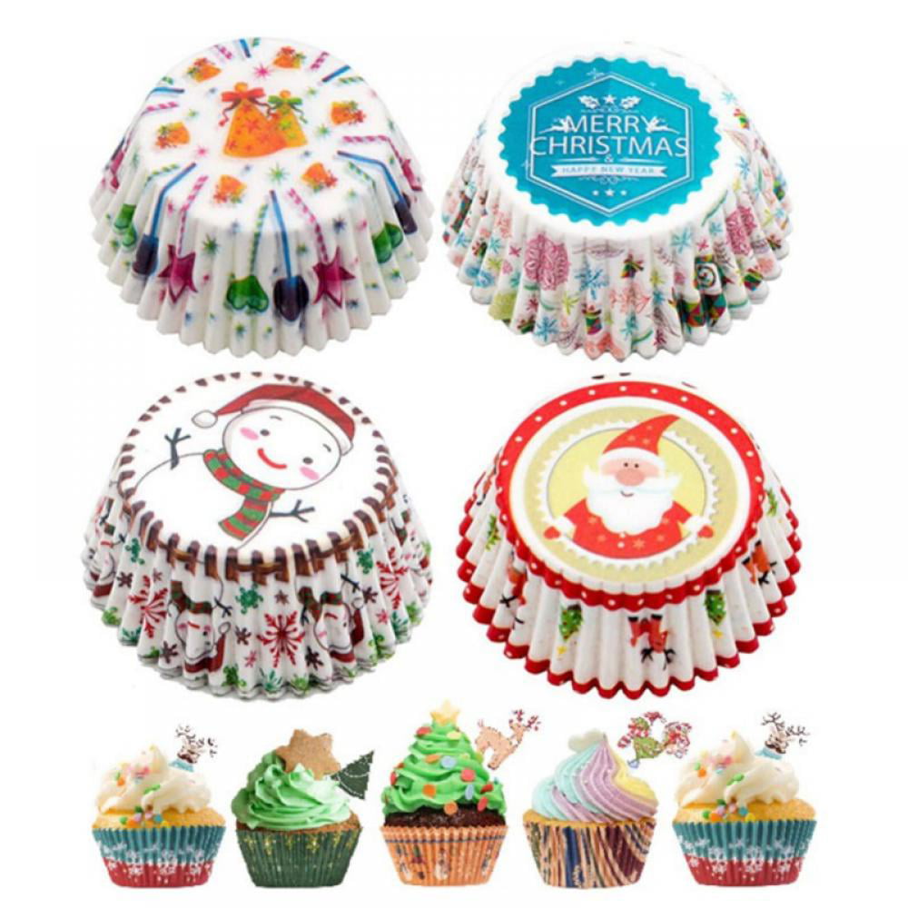 100PCS Muffin Cake Baking Cup Disposable Paper Cupcake Cases Wrapper Party Decor 