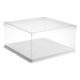 thumbnail image 1 of 1 caja de plástico transparente para tartas de cumpleaños de 12 pulgadas, contenedor para tartas, caja para guardar postres (transparente), 1 of 7