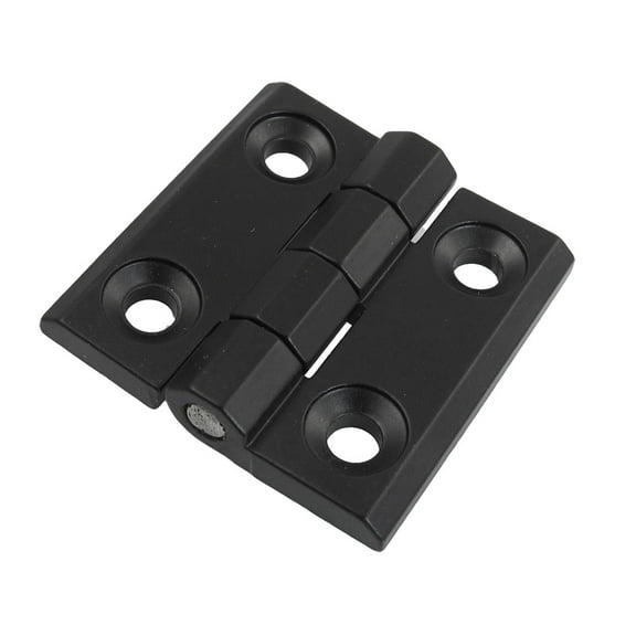 Unique Bargains 50mm x 50mm Cabinet Door Aluminum Screw Mount Ball Bearing Hinge Black