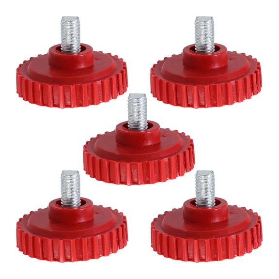 LOLIPPYY 5Pcs Red Plastic Weighing Scale Foot Supports with Screw in Nonslip Base for Adjustable Scale Leveling
