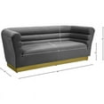 thumbnail image 6 of Meridian Furniture Bellini Solid Wood and Velvet Sofa in Gray, 6 of 6