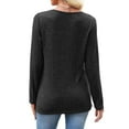 thumbnail image 4 of PFRNLF V Neck Sweaters for Women No Boundarie Lightweight Long Sleeve Tunic Tops Casual Knit Pullover Sweater, 4 of 7