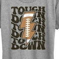 thumbnail image 3 of Instant Message - Football Lightning Bolt Touchdown - Women's Short Sleeve Graphic T-Shirt, 3 of 6