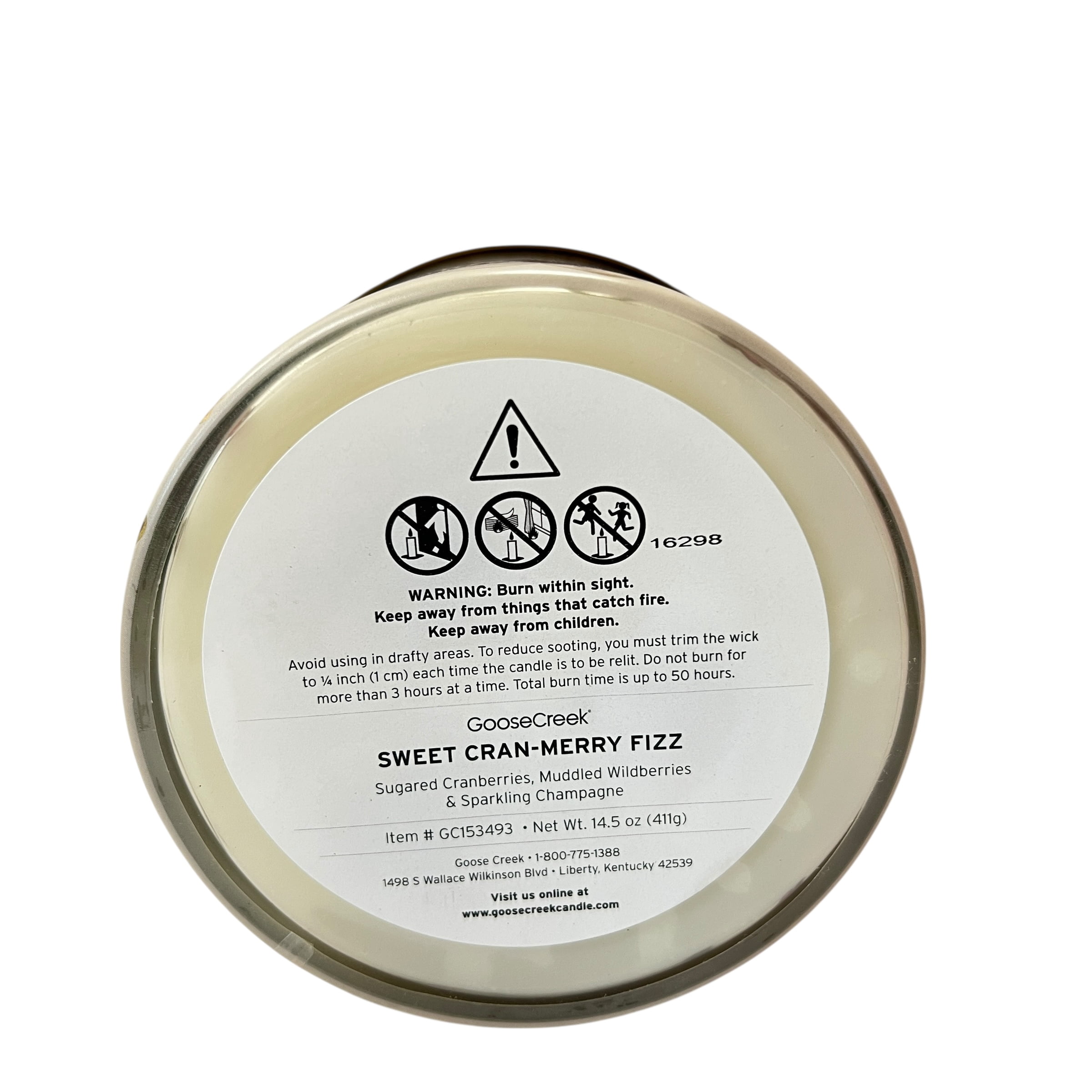 Goose Creek Sweet Cran-Merry Fizz Scented 3 Wick Candle 14.5 oz