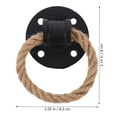 thumbnail image 7 of LAMIRO Vintage Iron and Rope Door Handle for Home Black Color Durable and Easy to Install, 7 of 7