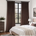 thumbnail image 5 of Jainmy 96 inches Pinch Pleated Velvet Blackout Curtains for Bedroom Living Room,Luxury Room Darkening Thermal Insulated Velvet Curtains,Brown,2 Panels,40"×96", 5 of 9