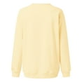 thumbnail image 5 of Sweaters For Women Trendy Casual Crewneck Long Sleeve Sweatshirts Teen Girls Outfits Polyester Spandex Yellow Size M-2Xl Oversized Sweaters For Women, 5 of 8