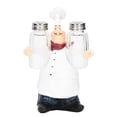 thumbnail image 3 of Pepper Shakers Set, Adorable Statue Hand Painted Resin Material Chef Statue Salt Shakers Set   For Coffee Shop, 3 of 8
