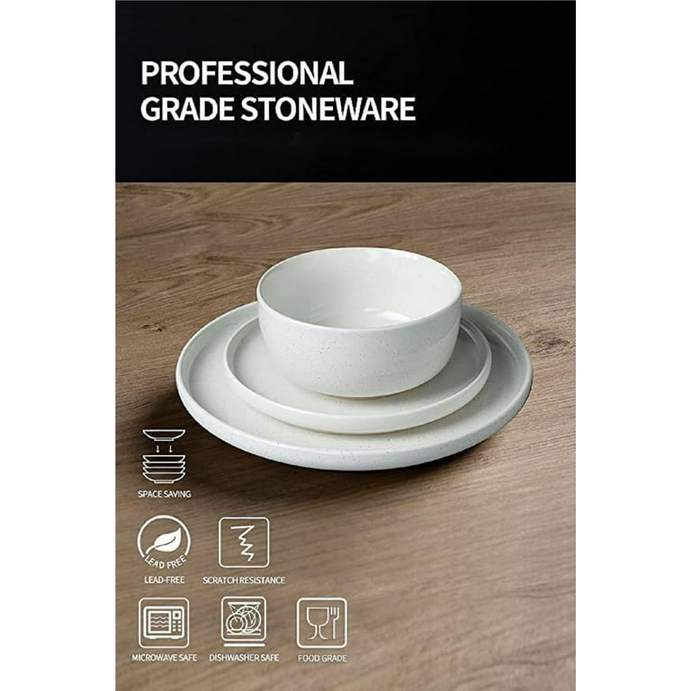 Famiware 12 Piece White Stoneware Dinnerware Sets for Famiware 12 Piece White Stoneware Dinnerware Sets for
