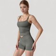 thumbnail image 3 of Women's Fitted Stretch Camisole Tank Top with Square Neckline and Thin Shoulder Straps - Medium, Gray, 3 of 6