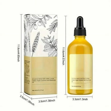 Rosemary Hair Care Oil, Organic Hair Essential Oil, With Avocado Oil,Castor Oil,Olive Oil,Suitable for all hair types - Soft And Nourishing Scalp Care For Men Women(5Pcs)