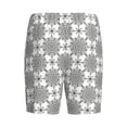thumbnail image 2 of Lsque Retro sketch flower lines Mens Sleep Pajama Shorts,Short Pajama Pants, Cotton Ultra-Soft Knit-X-Large, 2 of 9