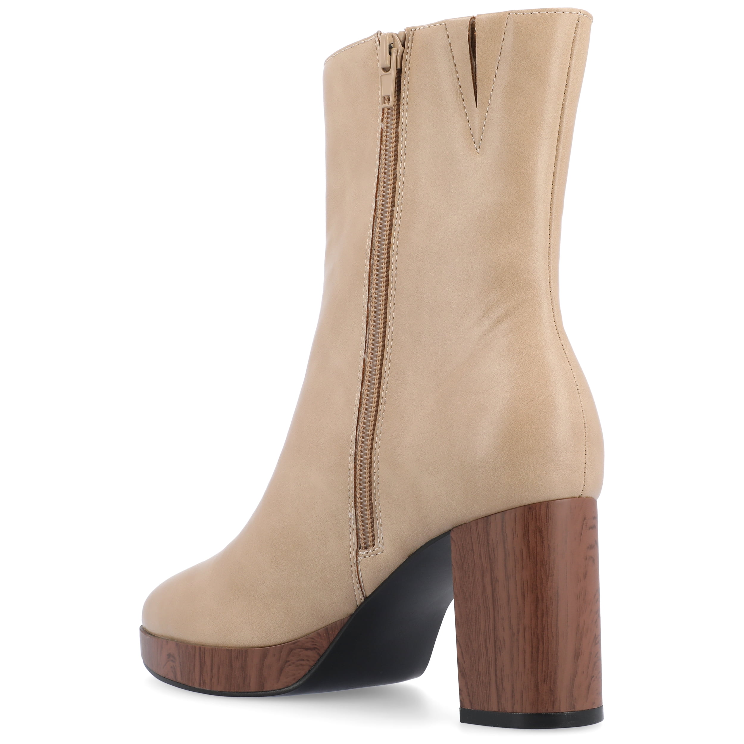 Journee Womens Romer Platform Almond Toe Booties, Widths Available