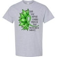 thumbnail image 3 of Inktastic Mental Health Awareness Green Sunflower Ribbon T-Shirt, 3 of 5