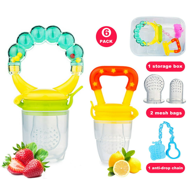 Food Feeder Baby Fresh Fruit Feeder (2 Pack) with 3 Different