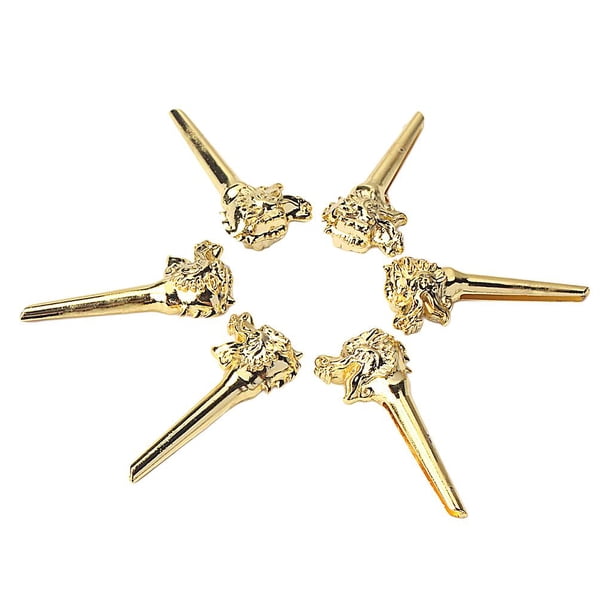 Pasador de Puente Bridge Pin String Peg para Bajo Guitarra Acústico Mandolina 6 Pedazos oro Baoblaze Bridge Pins