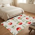 thumbnail image 4 of Area Rugs 3'x5', Farmhouse Fruits Carpet Runner Indoor Outdoor Rugs Home Decor Aesthetic, Green Leaves White Florals Retro Beige Non Slip Mats Washable Accent Rug for Living Room Bedroom, 4 of 8