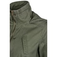thumbnail image 3 of Women's Premium Vintage Wash Green Lightweight Military Fashion Twill Hoodie Jacket, 3 of 6