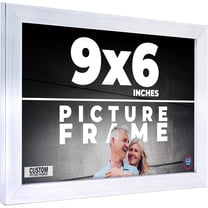 9x6 Frame Silver Real Wood Picture Frame Width 0.75 inches | Interior Frame Depth 0.5 inches |