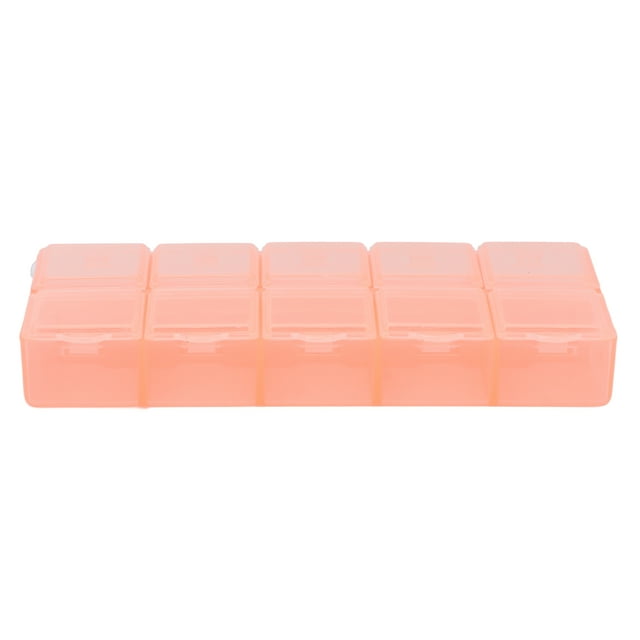 Contenants à Perles 10 Compartiments Durables Résistants à l'Usure Portables Transparents Multifonctionnels en Plastique pour Organiser les Bijoux