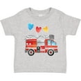 thumbnail image 3 of Inktastic Valentine's Day Fire Truck with Hearts Boys or Girls Toddler T-Shirt, 3 of 5